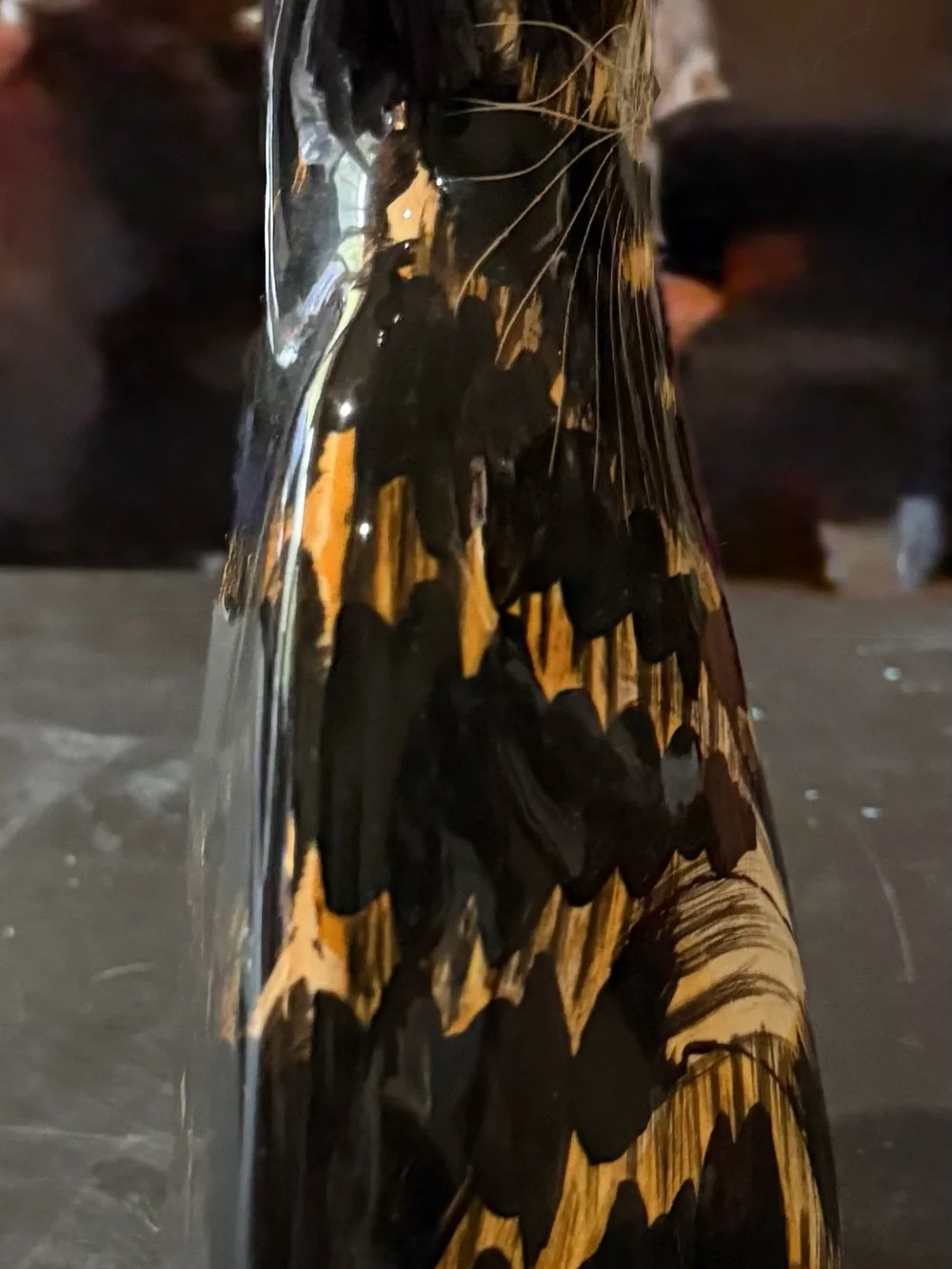 Calico cat vase - Cats by Nina Lyman 2001